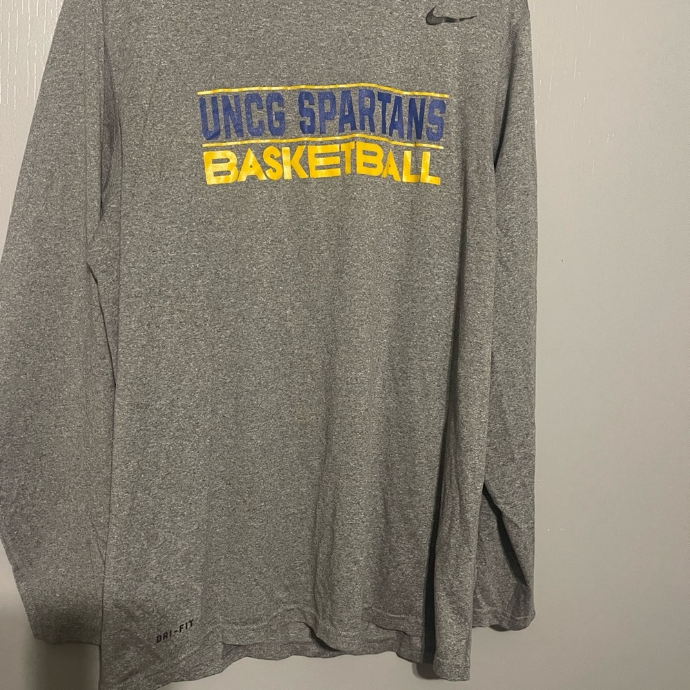 Nike Gray Dri-FIT Long Sleeve Shirt